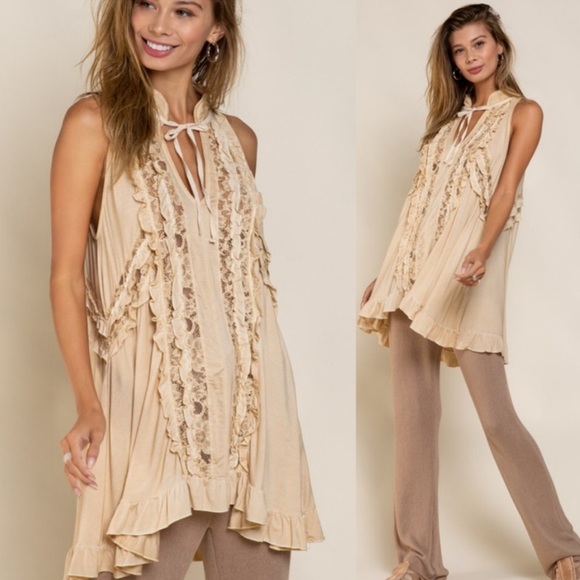 POL Tops - 🆕 (M, L ) POL Boho Mini Dress / Tunic Top